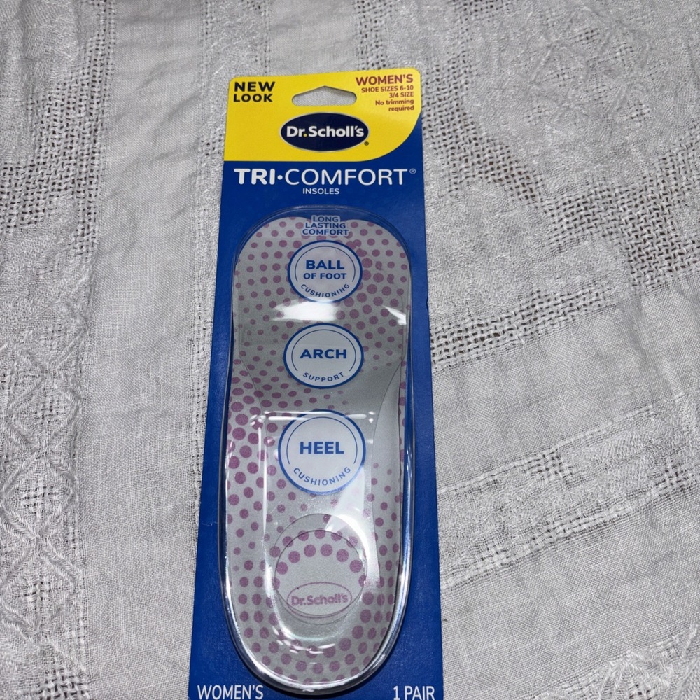 Dr. Scholls Womens Insoles TRI-COMFORT Size 6-10 ( 1 pair ) NEW LOOK!